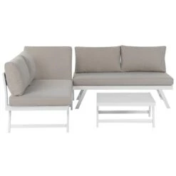 Beliani - COCCORINO - Loungeset Voor 5 - Grijs - Aluminium 17 Beliani - COCCORINO - Loungeset Voor 5 - Grijs - Aluminium -Tuinproducten 9449775