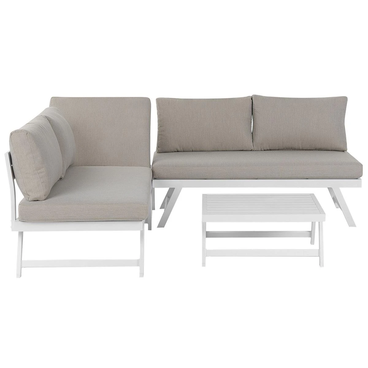 Beliani - COCCORINO - Loungeset Voor 5 - Grijs - Aluminium 6 Beliani - COCCORINO - Loungeset Voor 5 - Grijs - Aluminium - Afbeelding 4