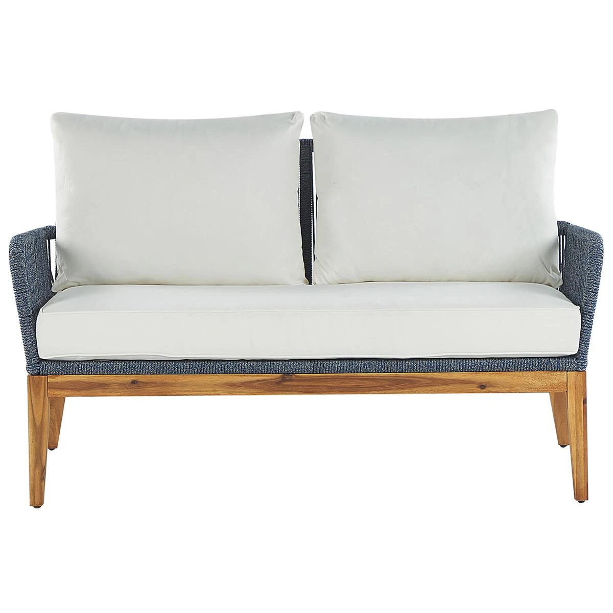 Beliani - MERANO - Loungeset Voor 4 - Wit - Acaciahout 5 Beliani - MERANO - Loungeset Voor 4 - Wit - Acaciahout - Afbeelding 3