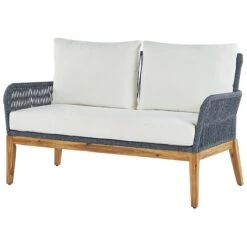 Beliani - MERANO - Loungeset Voor 4 - Wit - Acaciahout 16 Beliani - MERANO - Loungeset Voor 4 - Wit - Acaciahout -Tuinproducten 9450085