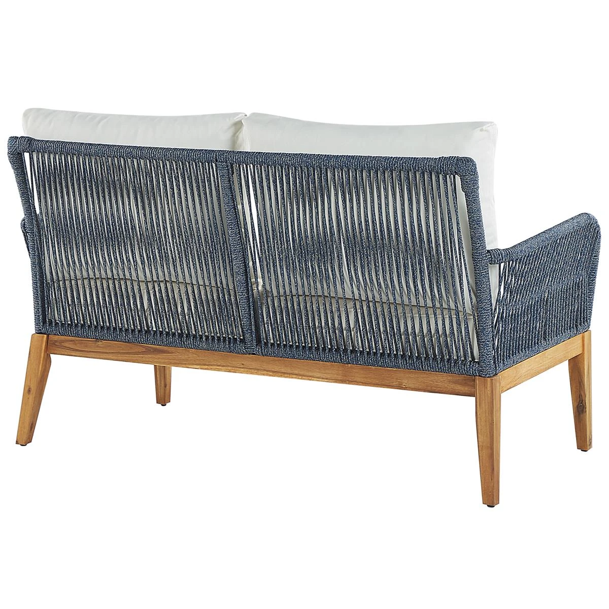 Beliani - MERANO - Loungeset Voor 4 - Wit - Acaciahout 7 Beliani - MERANO - Loungeset Voor 4 - Wit - Acaciahout - Afbeelding 5