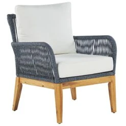 Beliani - MERANO - Loungeset Voor 4 - Wit - Acaciahout 21 Beliani - MERANO - Loungeset Voor 4 - Wit - Acaciahout -Tuinproducten 9450102