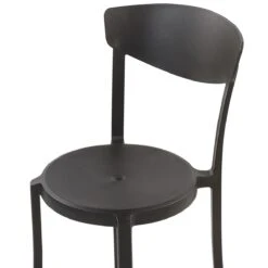 Beliani-VIESTE -Tuinstoel Set Van 4-Zwart-Synthetisch Materiaal 16 Beliani-VIESTE -Tuinstoel Set Van 4-Zwart-Synthetisch Materiaal -Tuinproducten 9450138