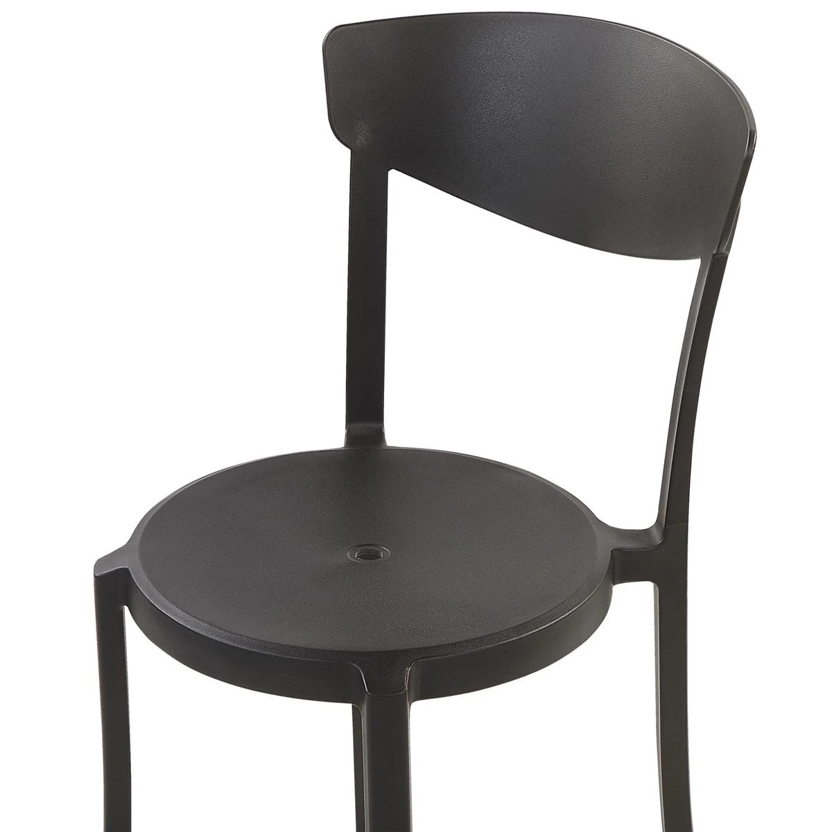 Beliani-VIESTE -Tuinstoel Set Van 4-Zwart-Synthetisch Materiaal 8 Beliani-VIESTE -Tuinstoel Set Van 4-Zwart-Synthetisch Materiaal - Afbeelding 6