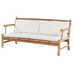 Beliani - RICCIONE - Loungeset Voor 4 - Lichte Houtkleur - Bamboehout 16 Beliani - RICCIONE - Loungeset Voor 4 - Lichte Houtkleur - Bamboehout -Tuinproducten 9450245