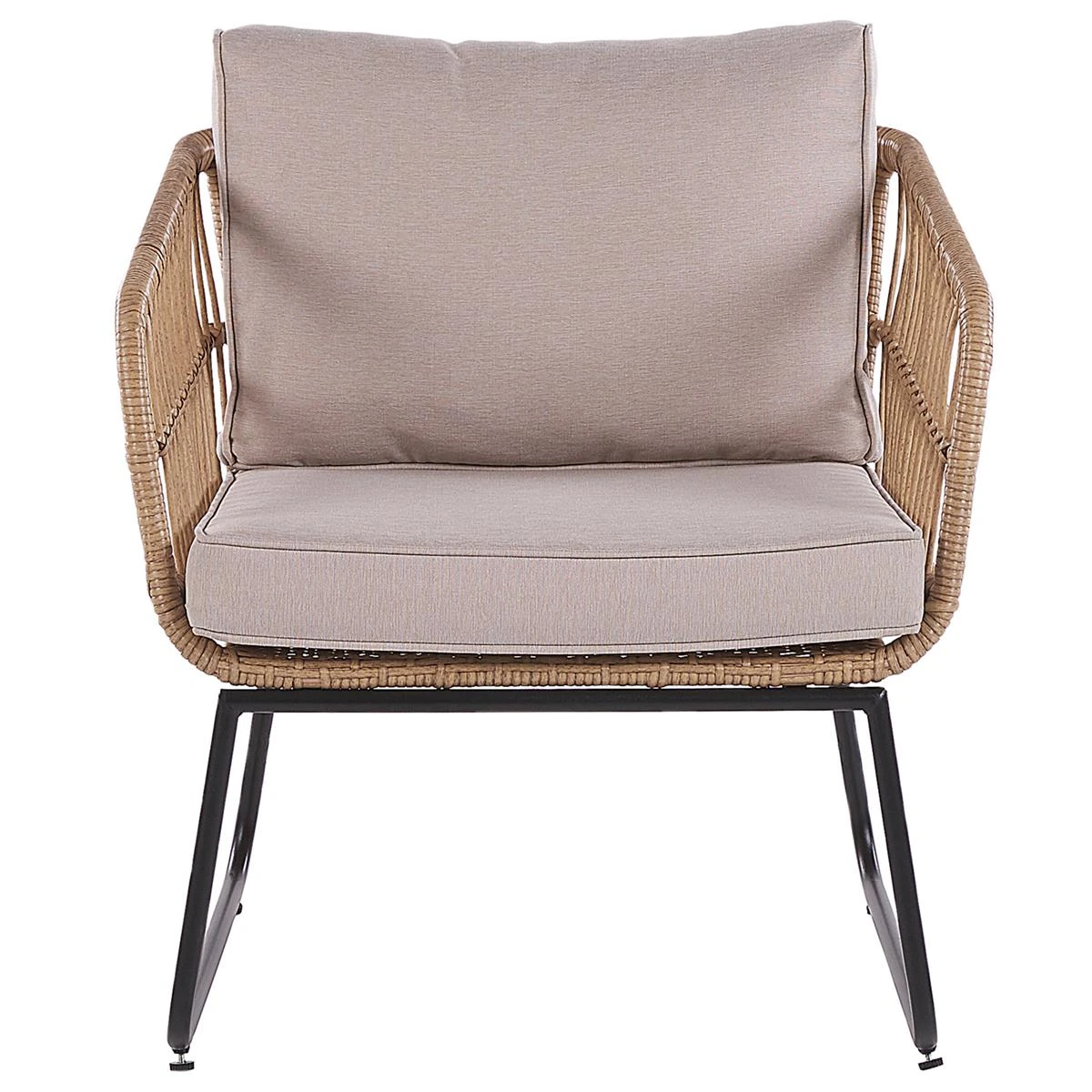 Beliani - RAVELLO - Loungeset Voor 4 - Natuurlijk - PE Rotan 10 Beliani - RAVELLO - Loungeset Voor 4 - Natuurlijk - PE Rotan - Afbeelding 8