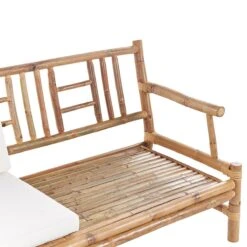 Beliani - RICCIONE - Loungeset Voor 4 - Lichte Houtkleur - Bamboehout 21 Beliani - RICCIONE - Loungeset Voor 4 - Lichte Houtkleur - Bamboehout -Tuinproducten 9450253