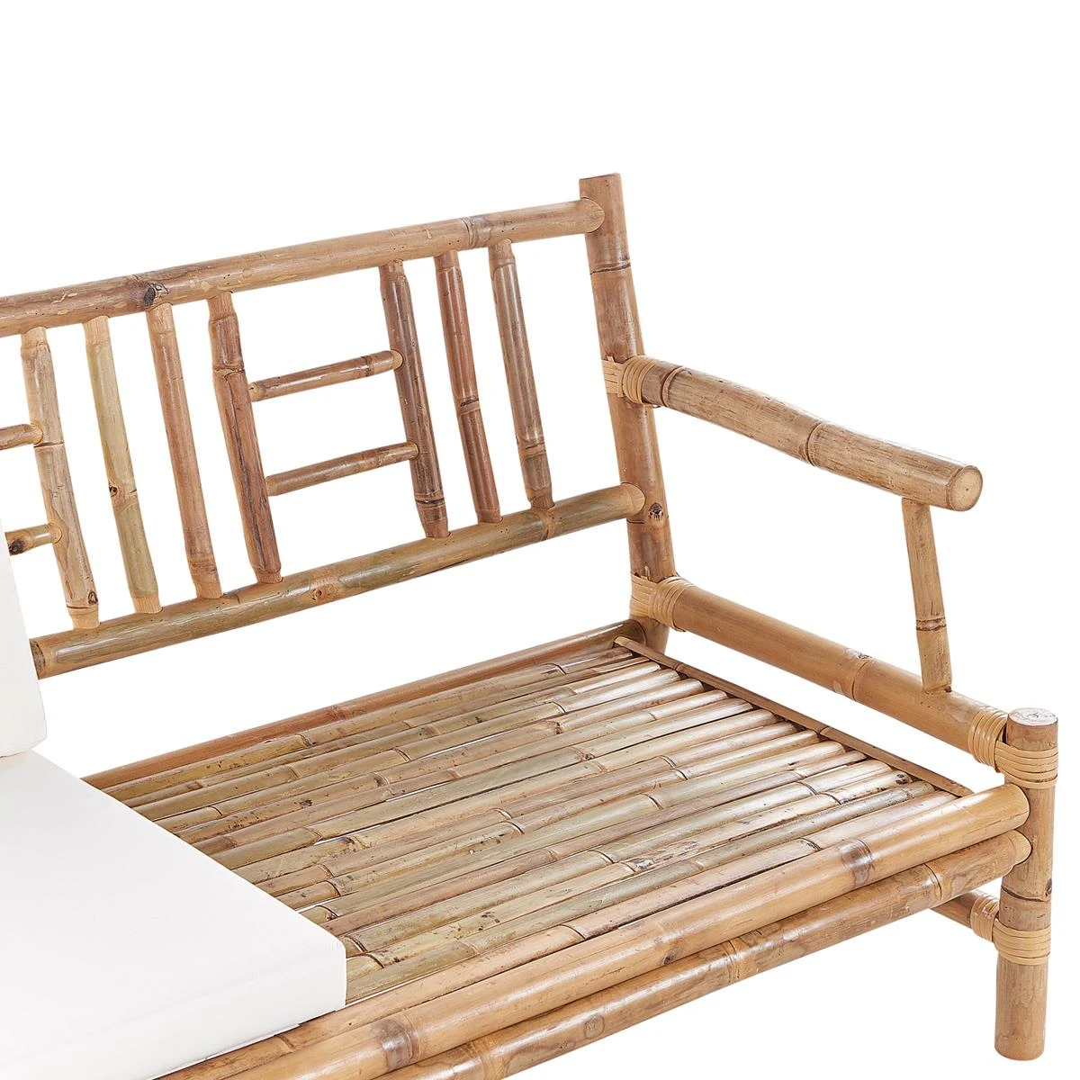 Beliani - RICCIONE - Loungeset Voor 4 - Lichte Houtkleur - Bamboehout 11 Beliani - RICCIONE - Loungeset Voor 4 - Lichte Houtkleur - Bamboehout - Afbeelding 9