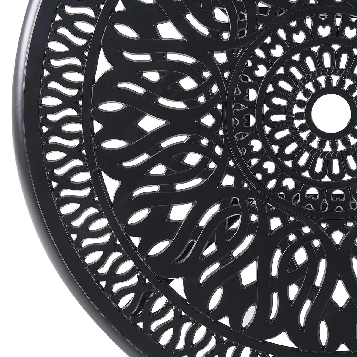 Beliani - ANCONA - Tuinset Voor 4 - Zwart - Aluminium 8 Beliani - ANCONA - Tuinset Voor 4 - Zwart - Aluminium - Afbeelding 6