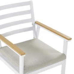 Beliani - CAVOLI - Tuinset Voor 4 - Wit|Beige - Aluminium 19 Beliani - CAVOLI - Tuinset Voor 4 - Wit|Beige - Aluminium -Tuinproducten 9451023