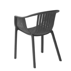 Beliani-NAPOLI -Tuinstoel Set Van 4-Zwart-Synthetisch Materiaal -Tuinproducten 9451253