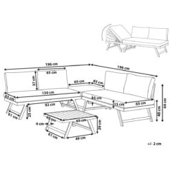 Beliani - COCCORINO - Loungeset Voor 5 - Grijs - Aluminium 24 Beliani - COCCORINO - Loungeset Voor 5 - Grijs - Aluminium -Tuinproducten 9451355
