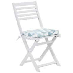 Beliani - FIJI - Bistroset Voor 2 - Wit |Blauw - Acaciahout 17 Beliani - FIJI - Bistroset Voor 2 - Wit |Blauw - Acaciahout -Tuinproducten 9451429