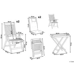 Beliani-TOSCANA-Bistroset Voor 2-Donkere Houtkleur |Taupe-Acaciahout 17 Beliani-TOSCANA-Bistroset Voor 2-Donkere Houtkleur |Taupe-Acaciahout -Tuinproducten 9451443