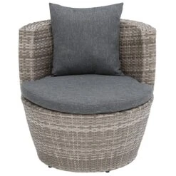 Beliani - CAPRI - Bistroset Voor 2 - Grijs - PE Rotan -Tuinproducten 9451467