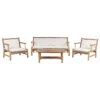 Beliani - RICCIONE - Loungeset Voor 4 - Lichte Houtkleur - Bamboehout 1 Beliani - RICCIONE - Loungeset Voor 4 - Lichte Houtkleur - Bamboehout -Tuinproducten 9451649