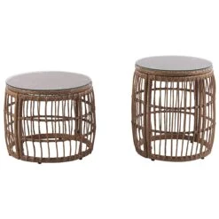 Beliani - RAVELLO - Loungeset Voor 4 - Natuurlijk - PE Rotan 16 Beliani - RAVELLO - Loungeset Voor 4 - Natuurlijk - PE Rotan -Tuinproducten 9451656