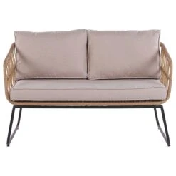 Beliani - RAVELLO - Loungeset Voor 4 - Natuurlijk - PE Rotan 17 Beliani - RAVELLO - Loungeset Voor 4 - Natuurlijk - PE Rotan -Tuinproducten 9451688