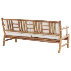 Beliani - RICCIONE - Loungeset Voor 4 - Lichte Houtkleur - Bamboehout 19 Beliani - RICCIONE - Loungeset Voor 4 - Lichte Houtkleur - Bamboehout -Tuinproducten 9451690