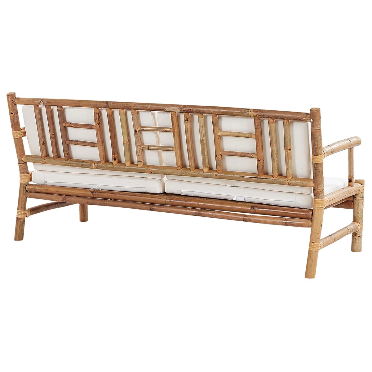 Beliani - RICCIONE - Loungeset Voor 4 - Lichte Houtkleur - Bamboehout 9 Beliani - RICCIONE - Loungeset Voor 4 - Lichte Houtkleur - Bamboehout - Afbeelding 7