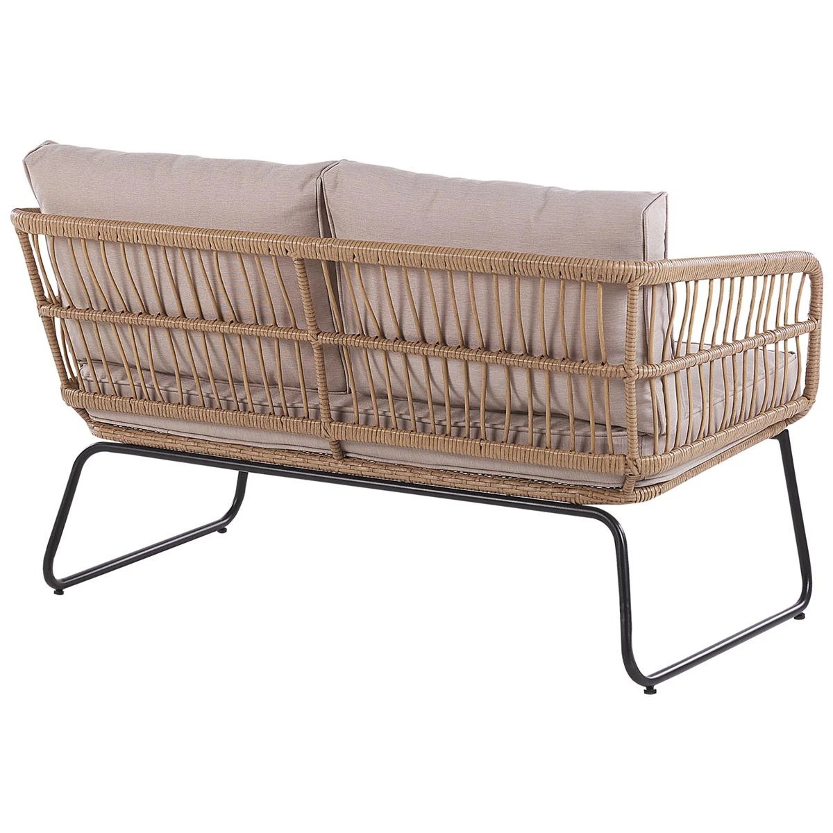 Beliani - RAVELLO - Loungeset Voor 4 - Natuurlijk - PE Rotan 9 Beliani - RAVELLO - Loungeset Voor 4 - Natuurlijk - PE Rotan - Afbeelding 7