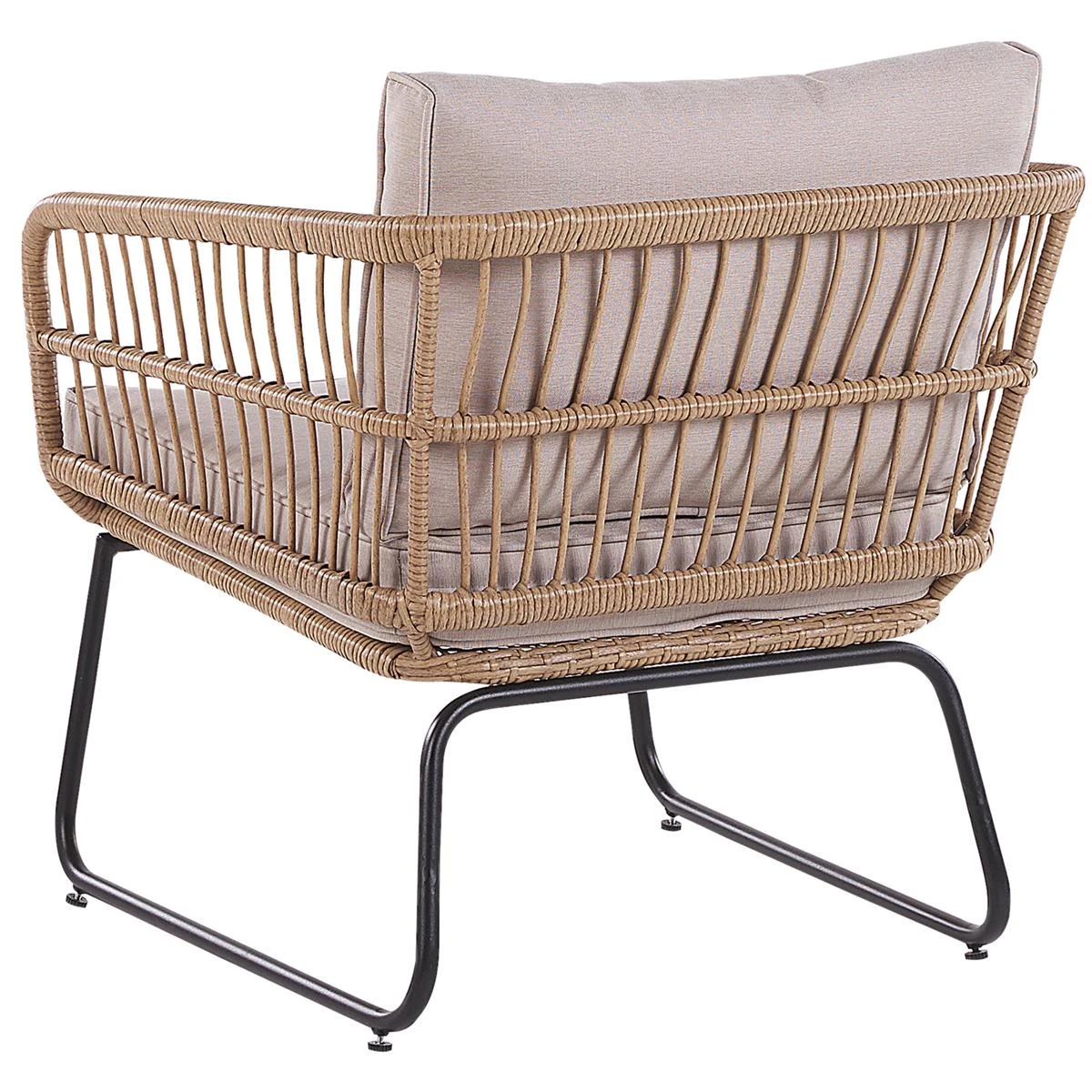 Beliani - RAVELLO - Loungeset Voor 4 - Natuurlijk - PE Rotan 11 Beliani - RAVELLO - Loungeset Voor 4 - Natuurlijk - PE Rotan - Afbeelding 9