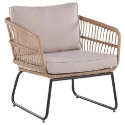 Beliani - RAVELLO - Loungeset Voor 4 - Natuurlijk - PE Rotan 22 Beliani - RAVELLO - Loungeset Voor 4 - Natuurlijk - PE Rotan -Tuinproducten 9451700