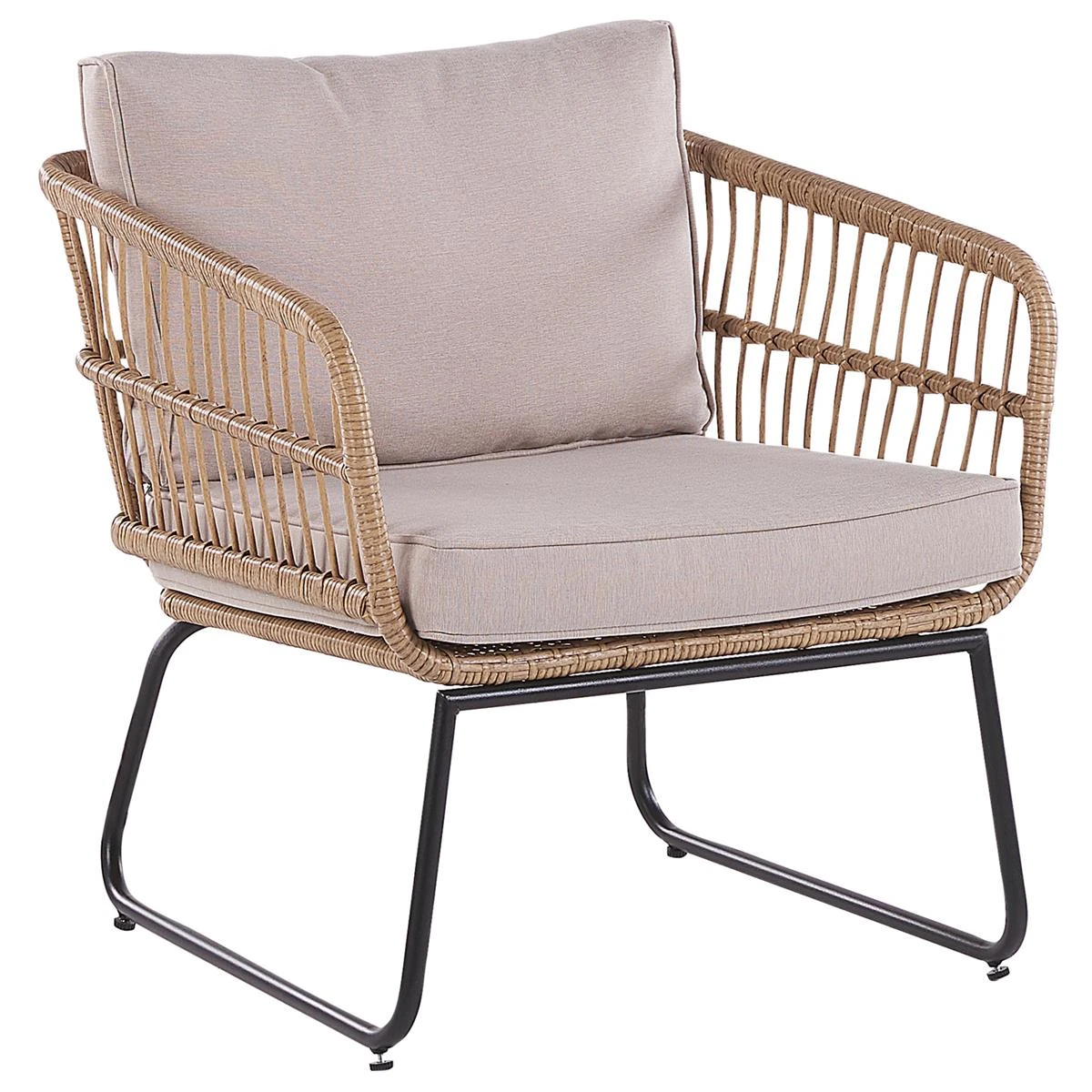 Beliani - RAVELLO - Loungeset Voor 4 - Natuurlijk - PE Rotan 12 Beliani - RAVELLO - Loungeset Voor 4 - Natuurlijk - PE Rotan - Afbeelding 10