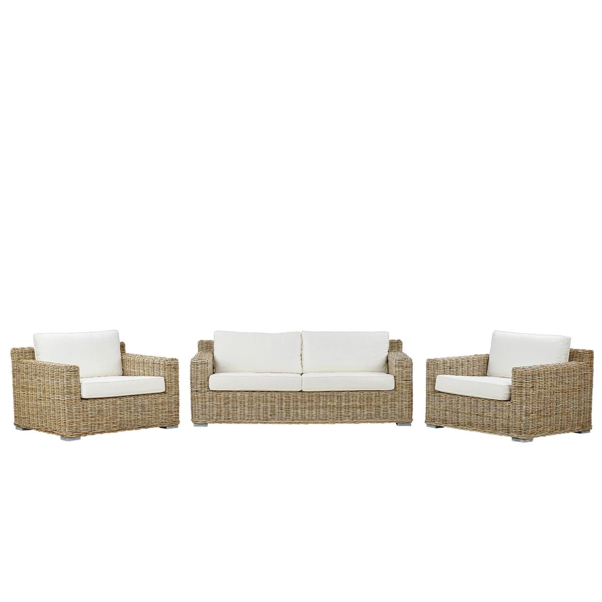 Beliani - ARDEA - Loungeset Voor 4 - Natuurlijk - Rotan 3 Beliani - ARDEA - Loungeset Voor 4 - Natuurlijk - Rotan