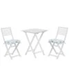 Beliani - FIJI - Bistroset Voor 2 - Wit |Blauw - Acaciahout 2 Beliani - FIJI - Bistroset Voor 2 - Wit |Blauw - Acaciahout -Tuinproducten 9453826