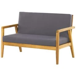 Beliani - PALLANO - Loungeset - Lichte Houtkleur - Acaciahout 16 Beliani - PALLANO - Loungeset - Lichte Houtkleur - Acaciahout -Tuinproducten 9453952