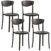 Beliani-VIESTE -Tuinstoel Set Van 4-Zwart-Synthetisch Materiaal 2 Beliani-VIESTE -Tuinstoel Set Van 4-Zwart-Synthetisch Materiaal -Tuinproducten 9454430