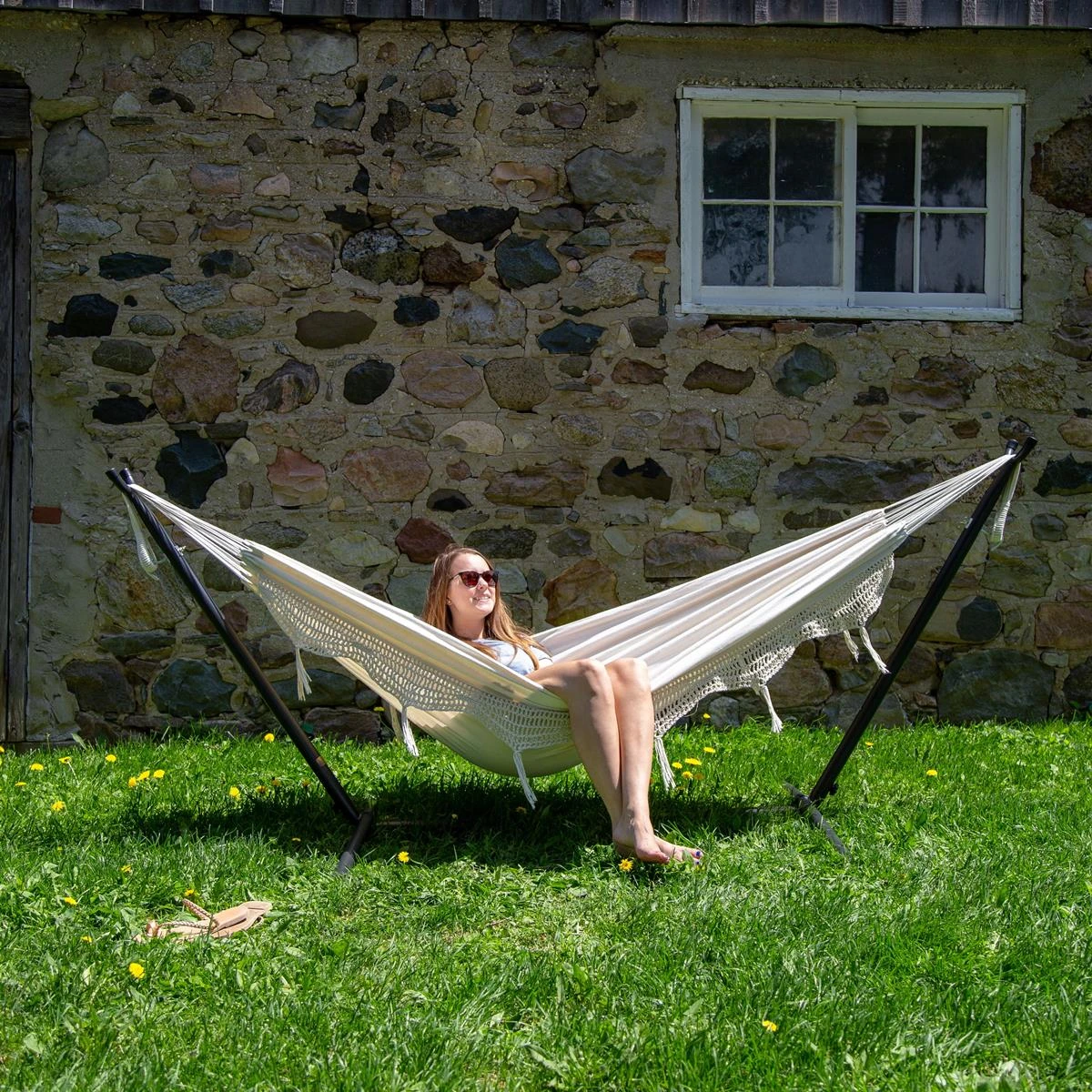 Vivere Combo Tweepersoons Hangmat Met Standaard 4 Vivere Combo Tweepersoons Hangmat Met Standaard - Afbeelding 2