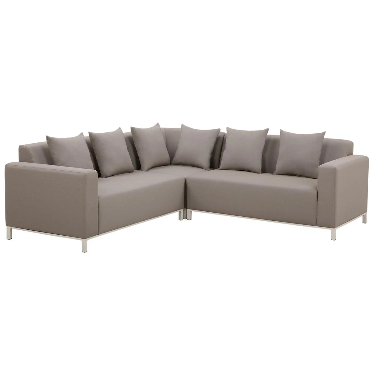 Beliani - BELIZE - Loungeset Voor 5 - Beige - Polyester 6 Beliani - BELIZE - Loungeset Voor 5 - Beige - Polyester - Afbeelding 4