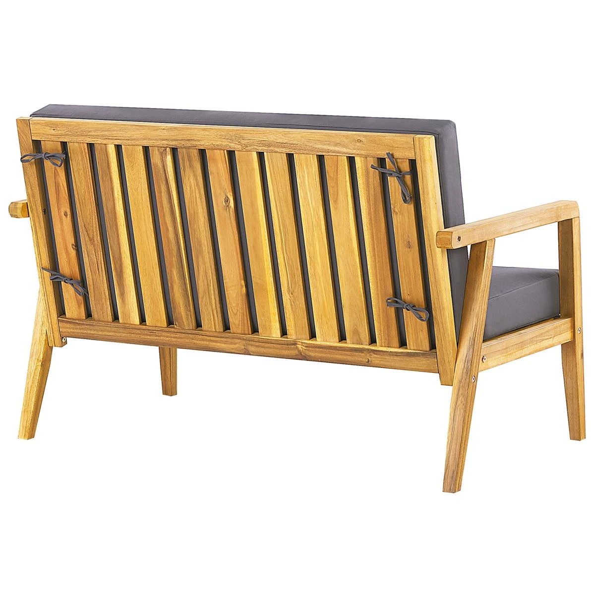 Beliani - PALLANO - Loungeset - Lichte Houtkleur - Acaciahout 7 Beliani - PALLANO - Loungeset - Lichte Houtkleur - Acaciahout - Afbeelding 5