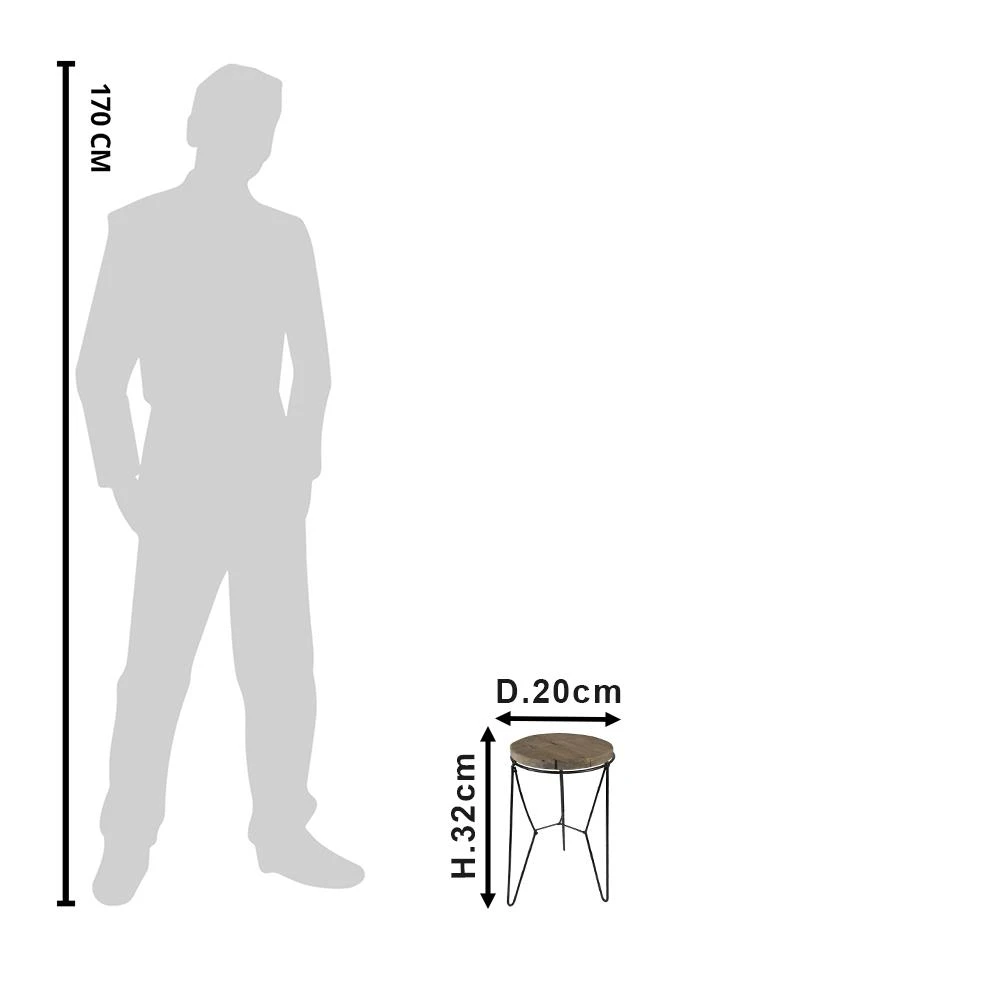 Clayre & Eef Plantentafeltje 32 Cm Bruin Hout Rond Plantenstandaard 4 Clayre & Eef Plantentafeltje 32 Cm Bruin Hout Rond Plantenstandaard - Afbeelding 2