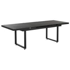 Beliani - VALCANETTO|TAVIANO - Tuinset Voor 6 - Zwart - Aluminium -Tuinproducten 9485602