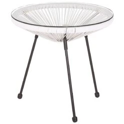 Beliani - ACAPULCO II - Bistroset Voor 2 - Wit - PE Rotan 12 Beliani - ACAPULCO II - Bistroset Voor 2 - Wit - PE Rotan -Tuinproducten 9487755