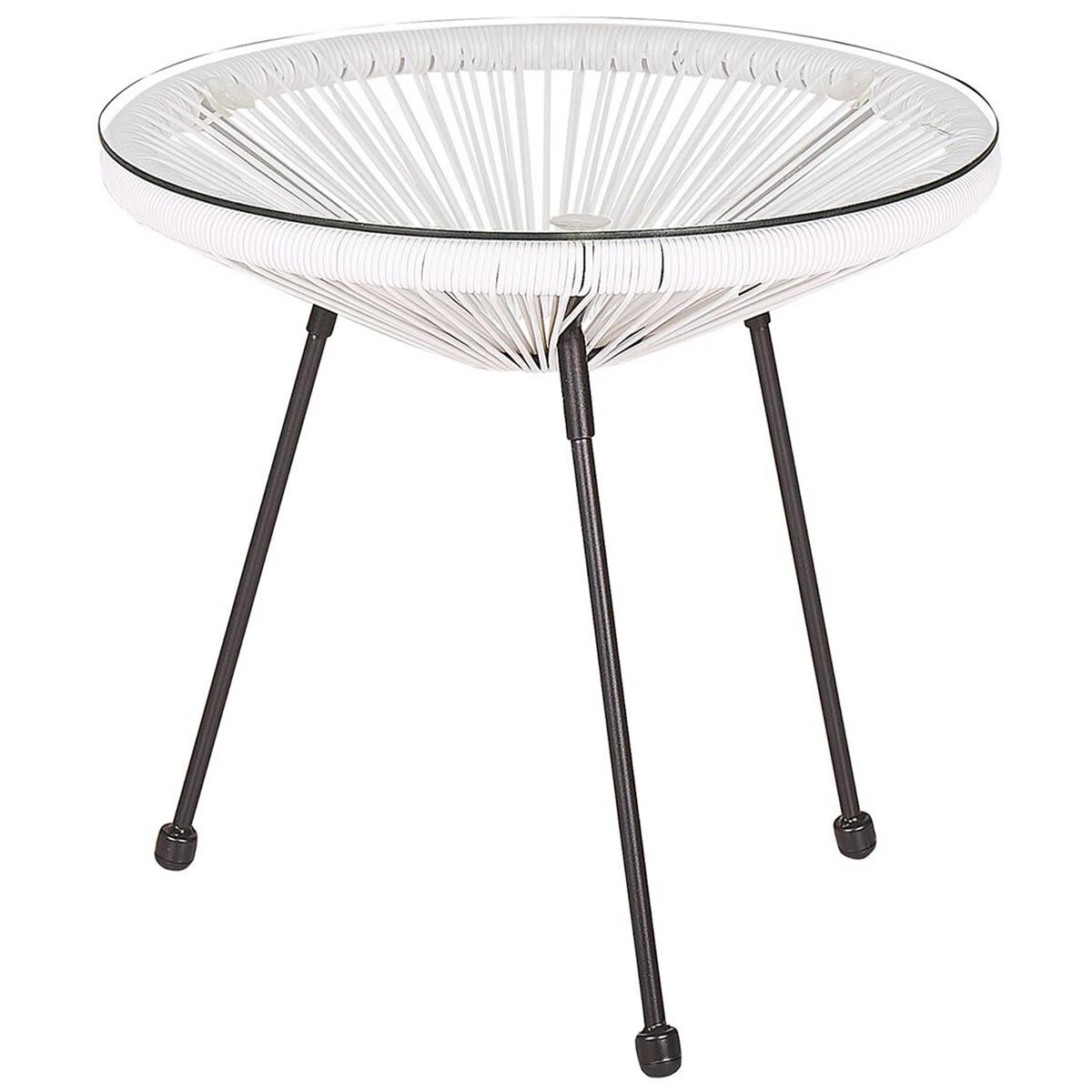 Beliani - ACAPULCO II - Bistroset Voor 2 - Wit - PE Rotan 5 Beliani - ACAPULCO II - Bistroset Voor 2 - Wit - PE Rotan - Afbeelding 3