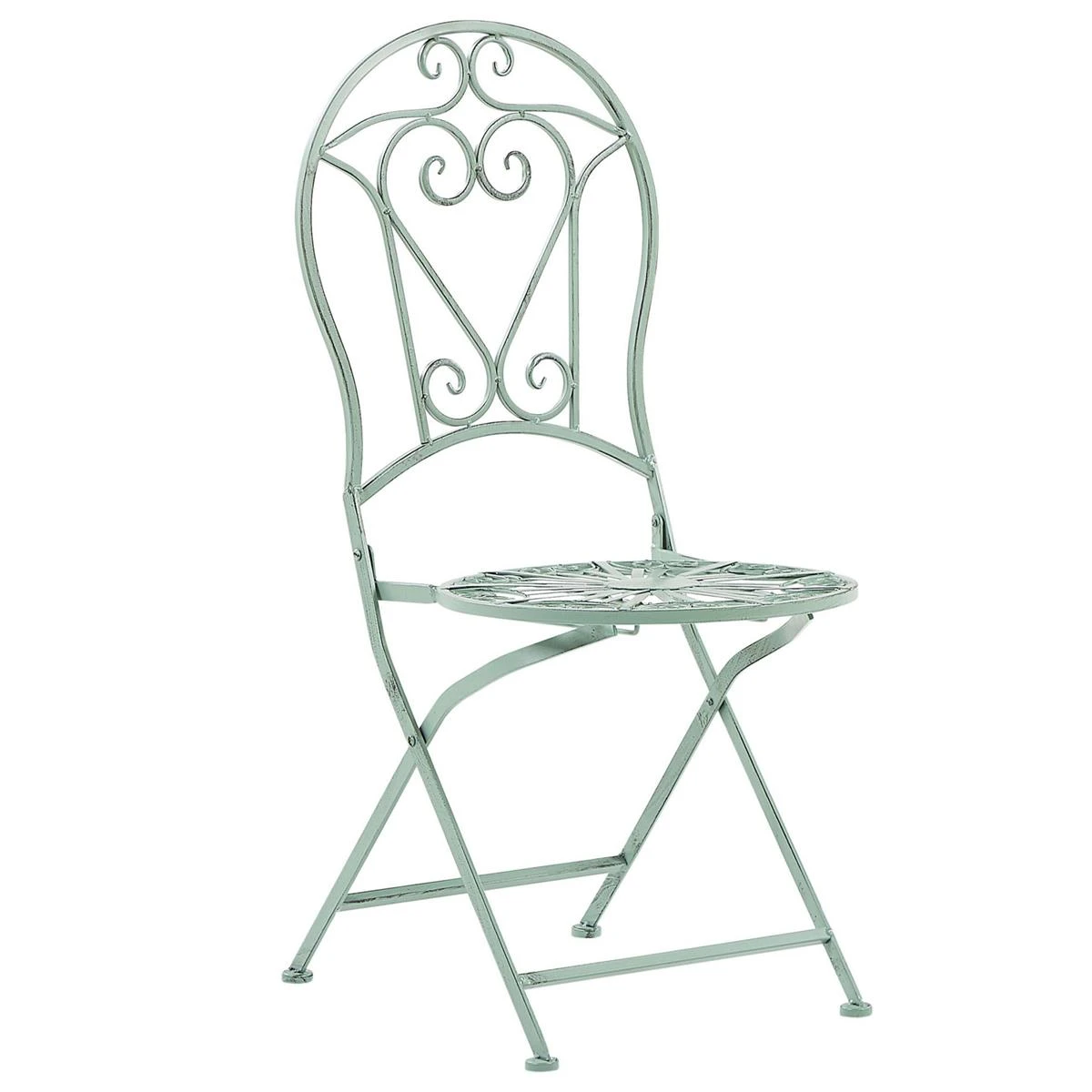 Beliani - TRENTO - Bistroset Voor 2 - Groen - Metaal 9 Beliani - TRENTO - Bistroset Voor 2 - Groen - Metaal - Afbeelding 7