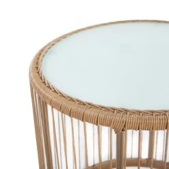 Beliani - LABICO - Bistroset Voor 2 - Natuurlijk - PE Rotan -Tuinproducten 9487837