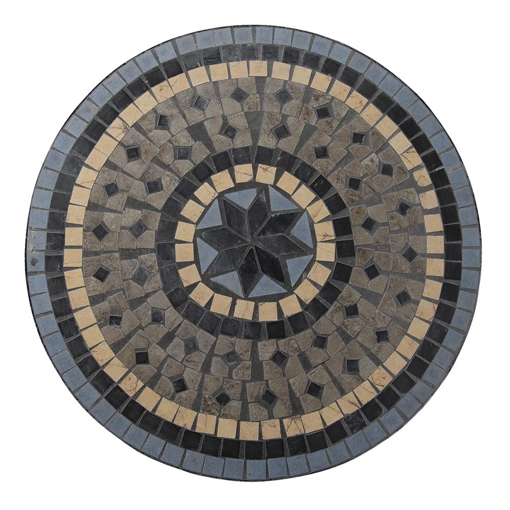 Clayre & Eef Bistroset Bistrotafel Bistrostoel 3-delig Ø 60x72 Cm 4 Clayre & Eef Bistroset Bistrotafel Bistrostoel 3-delig Ø 60x72 Cm - Afbeelding 2