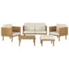 Beliani - BARATTI - Loungeset Voor 4 - Lichte Houtkleur - Acaciahout -Tuinproducten 9527979