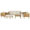 Beliani - BARATTI - Loungeset Voor 6 - Lichte Houtkleur - Acaciahout -Tuinproducten 9527990
