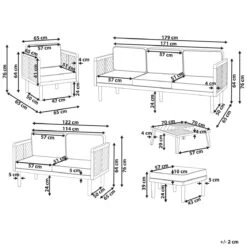 Beliani - BARATTI - Loungeset Voor 6 - Lichte Houtkleur - Acaciahout 23 Beliani - BARATTI - Loungeset Voor 6 - Lichte Houtkleur - Acaciahout -Tuinproducten 9528008