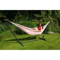 Tropilex® Hangmat Met Standaard Eénpersoons Easy & Natural Pink Roze 15 Tropilex® Hangmat Met Standaard Eénpersoons Easy & Natural Pink Roze -Tuinproducten 9551218