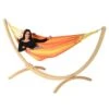 Tropilex® Hangmat Met Standaard Eénpersoons Wood & Dream Orange Oranje -Tuinproducten 9559916