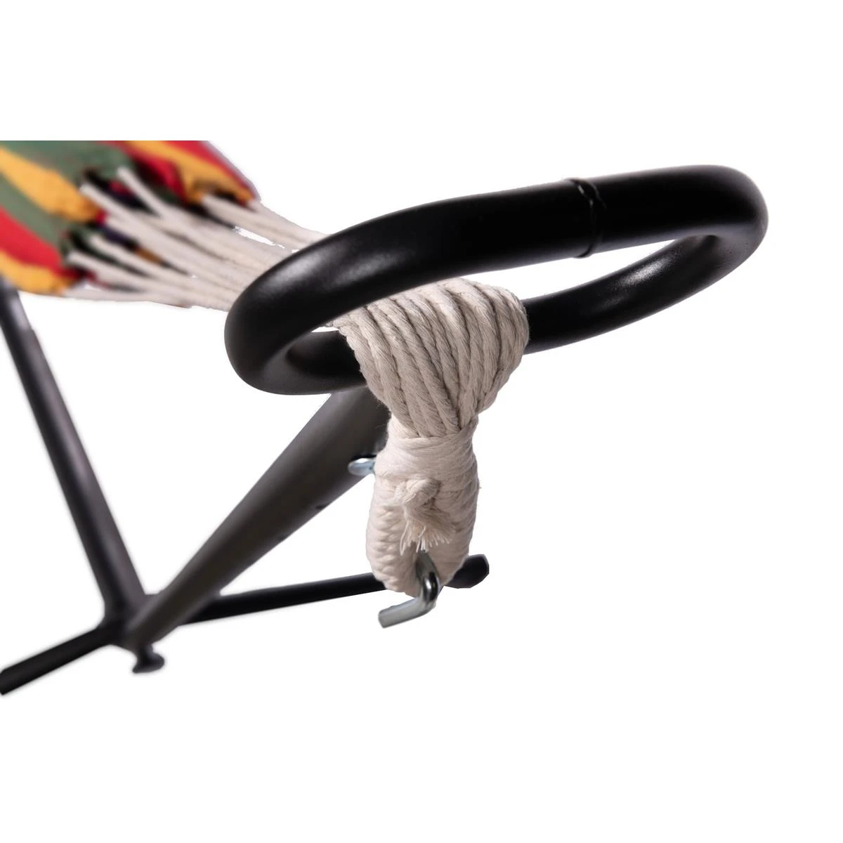 123Hammock Hangmatstandaard Eénpersoons Space Saver Zwart 6 123Hammock Hangmatstandaard Eénpersoons Space Saver Zwart - Afbeelding 4