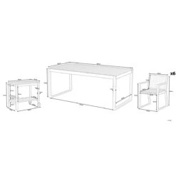 Beliani - SASSARI - Tuinset Voor 6 Met Trolley - Lichte Houtkleur 17 Beliani - SASSARI - Tuinset Voor 6 Met Trolley - Lichte Houtkleur -Tuinproducten 9573126