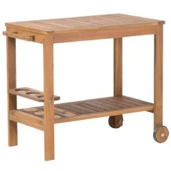 Beliani - SASSARI - Tuinset Voor 6 Met Trolley - Lichte Houtkleur 22 Beliani - SASSARI - Tuinset Voor 6 Met Trolley - Lichte Houtkleur -Tuinproducten 9573139